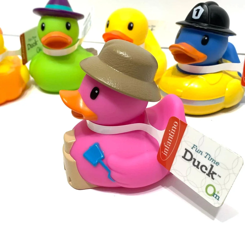 Infantino Fun Time Duck Bath Toys 5 Pack Age 0m+ Great for to Gift New with Tags